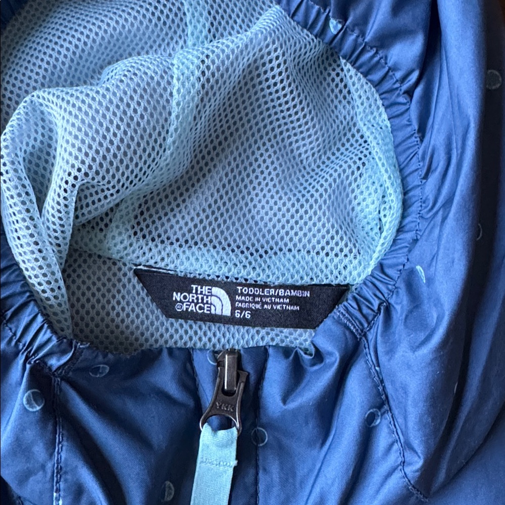 Sz 6 Gender Neutral The North Face Shady Blue Moon Windwall Hooded Windbreaker - Picture 2 of 9